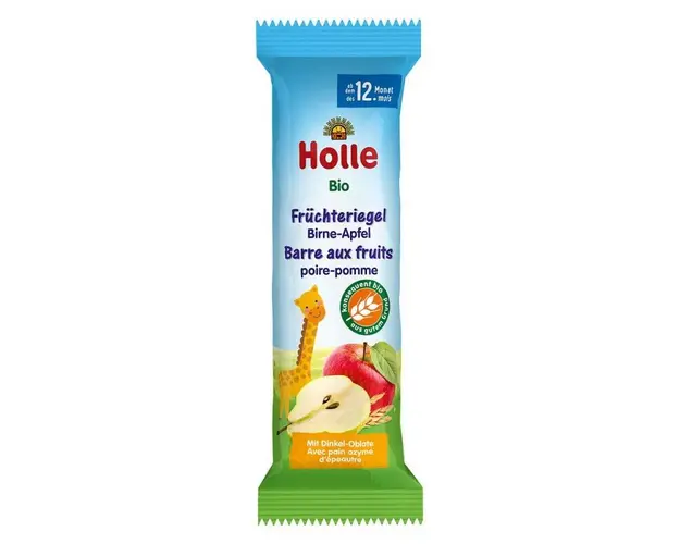 Baton cu pere si mere pentru copii, + 12 luni, eco-bio, 25 g, Holle