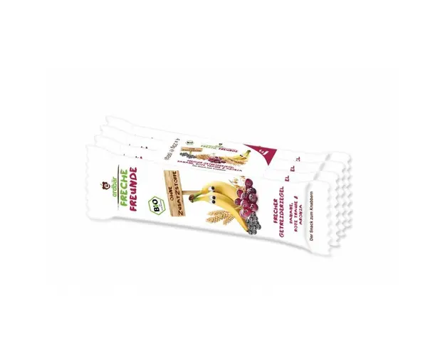 Baton de cereale cu banane, struguri si aronia eco-bio 4 x 23g -