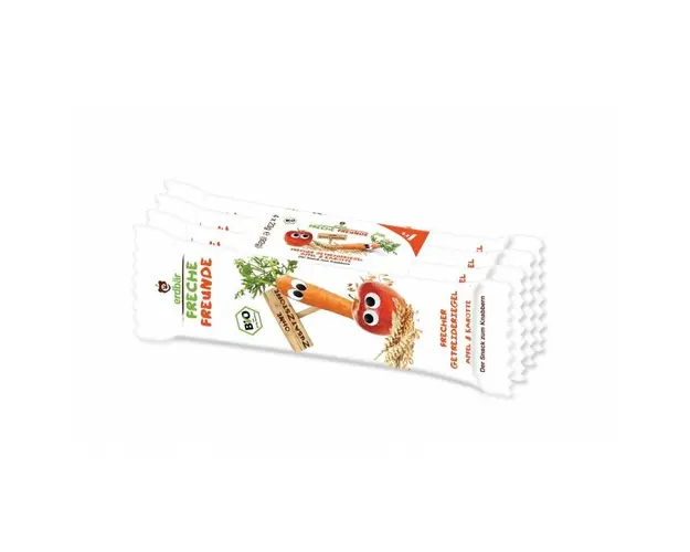 Baton de cereale cu mar si morcov, eco-bio, 4 x 23 g, Erdbar