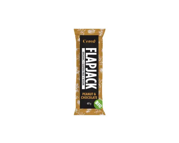 Baton Flapjack cu arahide si ciocolata, fara gluten, eco-bio, 60g -