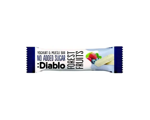 Baton musli cu aroma de fructe de padure si glazura de iaurt, fara