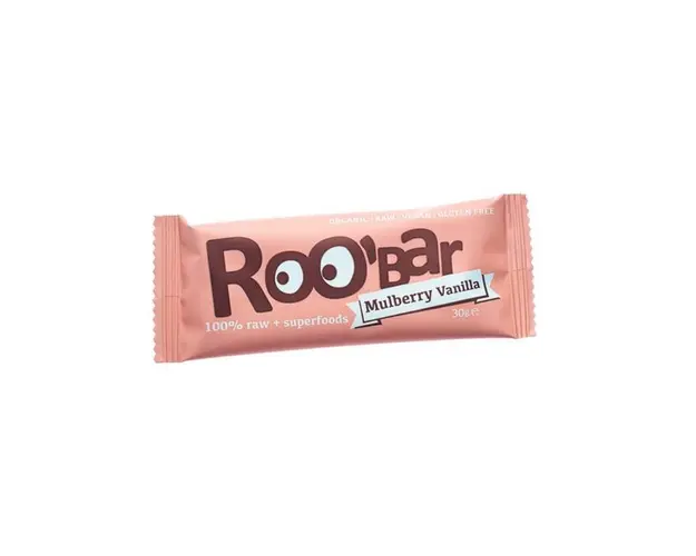 Baton raw eco-bio cu dude si vanilie 30g - ROO BAR