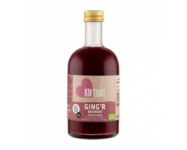 Bautura premium, suc cu ghimbir si sfecla, eco-bio, 500ml, Bio Today