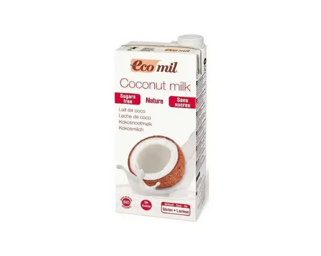 Lapte vegetal de cocos, fara zahar - eco-bio 1L - Ecomil
