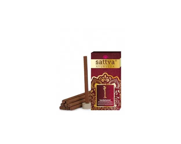 Betisoare parfumate Dhoop cu Santal 10buc  Sattva Ayurveda