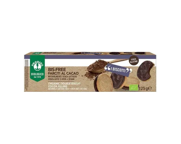 BIS-FREE Biscuiti cu crema de cacao 125g - Probios