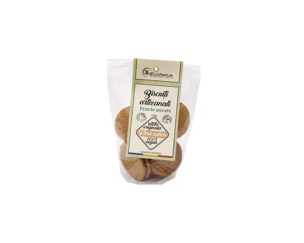 Biscuiti artizanali cu fructe uscate fara zahar, 150 g, Econatur