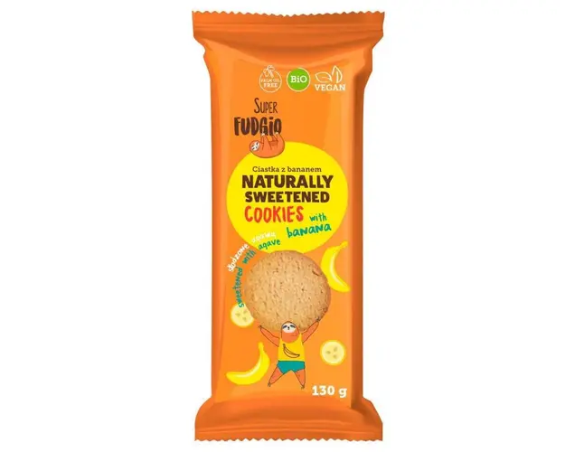 Biscuiti cu agave si banane, eco-bio, 130g - Super Fudgio