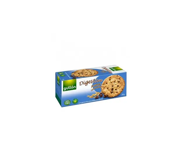 Biscuiti digestivi cu chipsuri de ciocolata neagra, 265g - Gullon