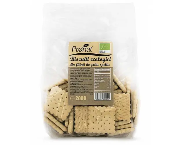 Biscuiti din faina de grau spelta Eco-Bio 200g - Pronat