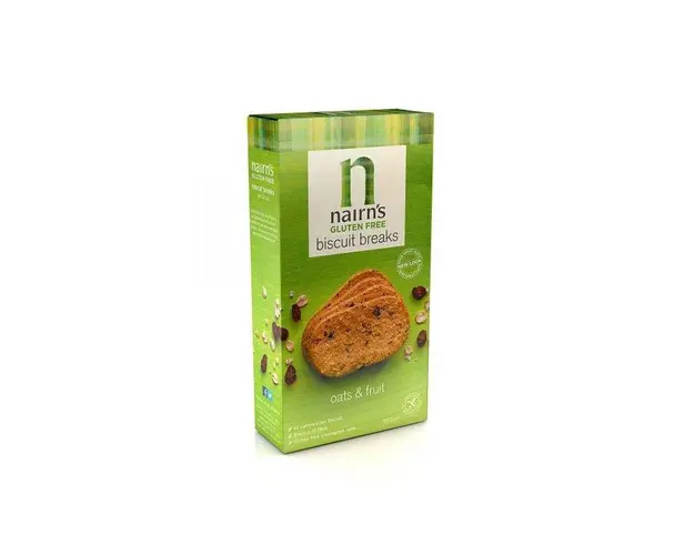 Biscuiti fara gluten din ovaz integral cu fructe 160g - Nairn’s