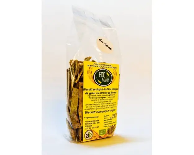 Biscuiti integrali cu seminte de dovleac, eco-bio, 200g - Ecomania