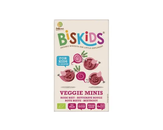 Biscuiti vegan cu sfecla fara zahar, eco-bio, 120g - Belkorn