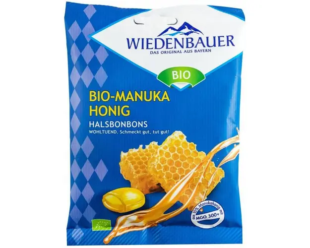Bomboane bio cu miere de manuka, 60g - Wiedenbauer