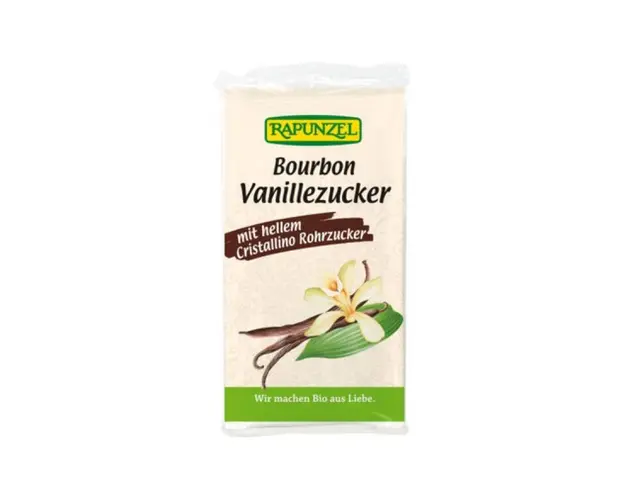 Bourbon Zahar cu vanilie alb, eco-bio, 32g - Rapunzel