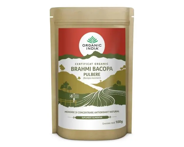 Brahmi - Bacopa, Tonic Cerebral si Memorie Pulbere, eco-bio, 100g,