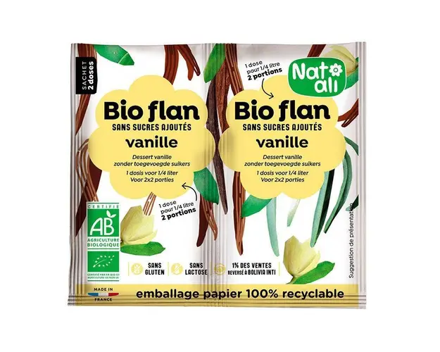 Budinca de vanilie, eco-bio, 2 x 4 g, Nat-ali