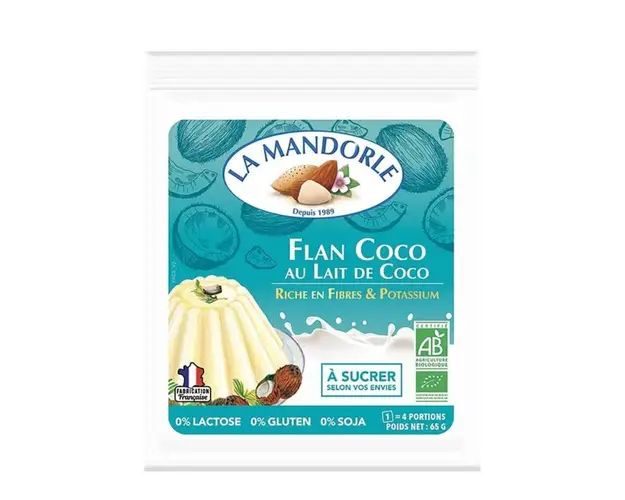 Budinca Vegana Cocos cu Lapte de Cocos, cu Continut Redus de Amidon,