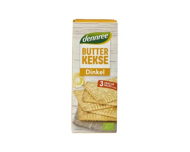 Butterkeks biscuiti din spelta si unt, eco-bio, 150g - Dennree