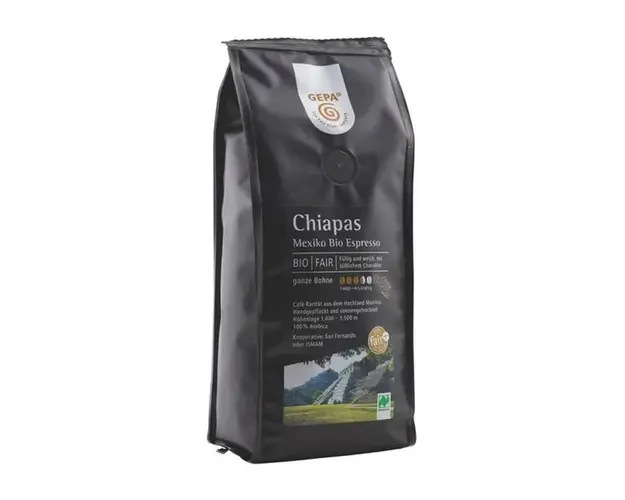 Cafea si fairtrade boabe Chiapas Mexico Espresso, 250g - Gepa