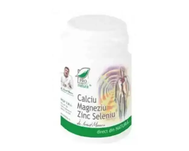 Calciu, Magneziu si Zinc, 60cps - Pro Natura