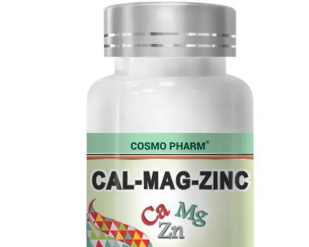 Calciu, magneziu si zinc, 90cps - Cosmo Pharm