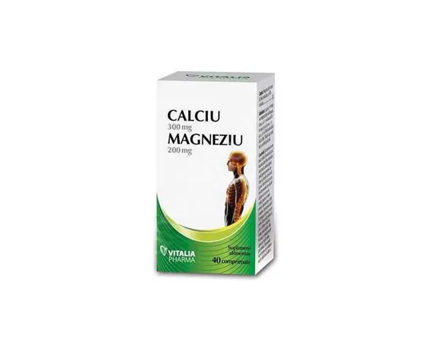 CALCIU SI MAGNEZIU 40 Comprimate - VITALIA PHARMA