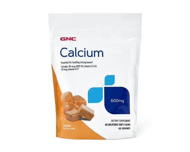 Calcium soft chews 600mg, calciu caramele, cu aroma naturala de