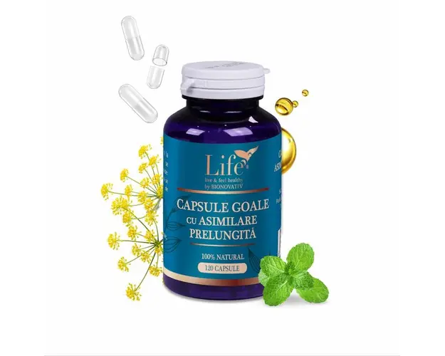 Capsule goale cu asimilare prelungita, 120 capsule, DVR Pharm