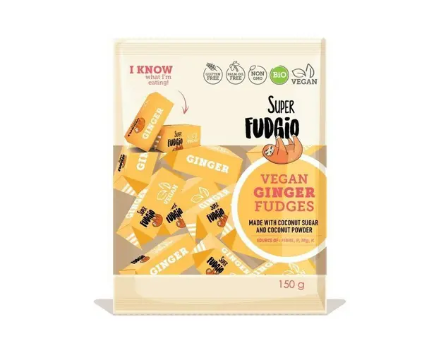 Caramele cu aroma ghimbir, eco-bio, 150g - Super Fudgio