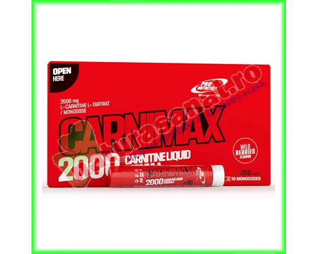 Carnimax 2000 Wild Berries, 20 cps de 25ml - Pro Nutrition
