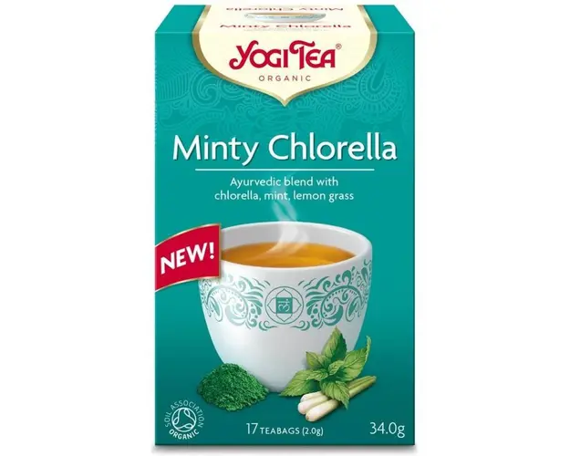 CEAI MENTA SI CHLORELLA ECO-BIO, 17 plicuri, Yogi Tea