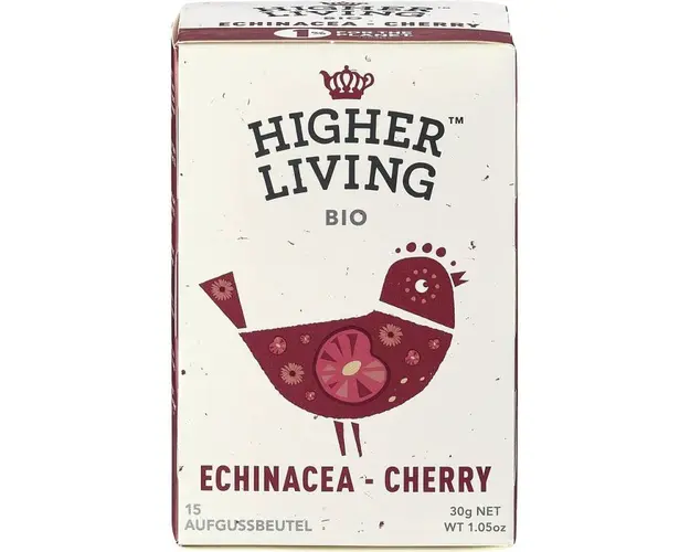 Ceai de echinaceea si cirese, eco-bio, 20 plicuri, Higher Living