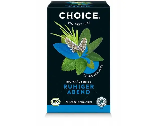 Ceai de plante, Seara linistita, eco-bio, 20 buc, 40 g, Choice