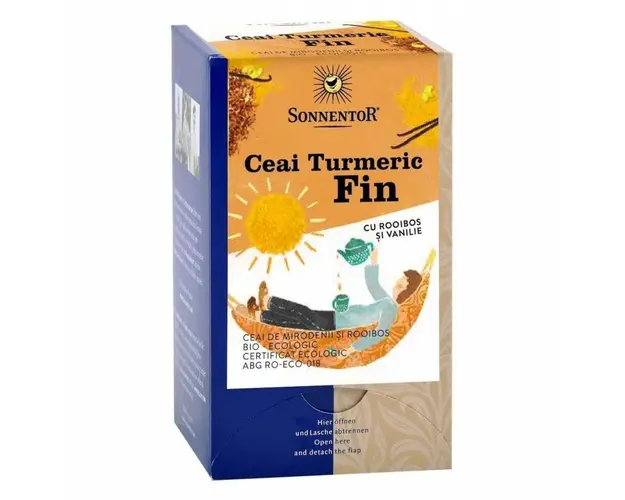 Ceai turmeric fin, eco-bio, 18 plicuri, Sonnentor
