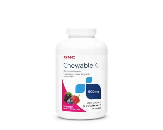 Chewable c 500mg, vitamina c masticabila, aroma de mix de fructe,