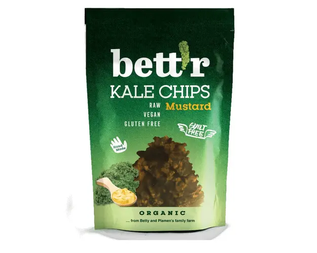 Chips din kale cu mustar raw, eco-bio, 30g - Bettr