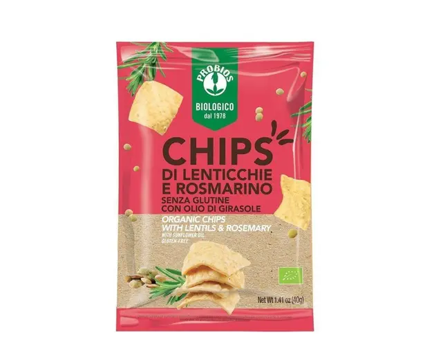 Chipsuri cu linte si rozamarin, eco-bio, 40g - PROBIOS