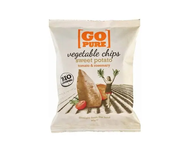 Chipsuri din cartofi dulce si rosii cu rosmarin, eco-bio, 80g - Go