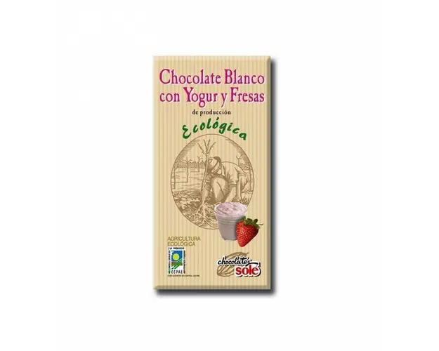 CIOCOLATA ALBA BIO CU IAURT SI CAPSUNI 100g - Sole