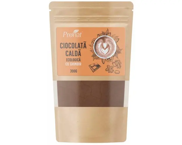 Ciocolata calda cu ghimbir, eco-bio, 300g Pronat