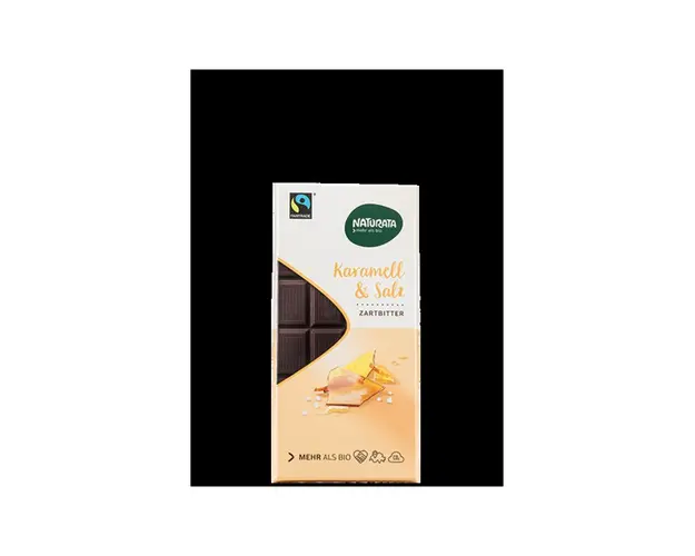 CIOCOLATA NEAGRA CU CARAMEL SI SARE DE MARE, ECO-BIO 100g - NATURATA