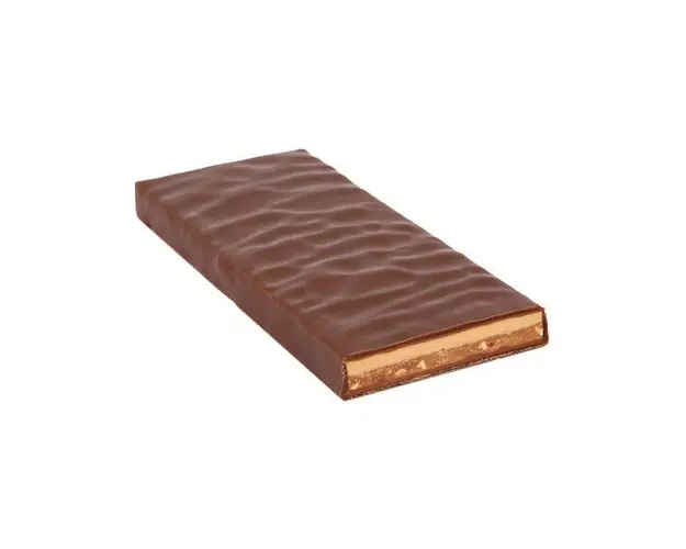 Ciocolata neagra cu lapte 60% cacao umpluta cu nuga de migdale si