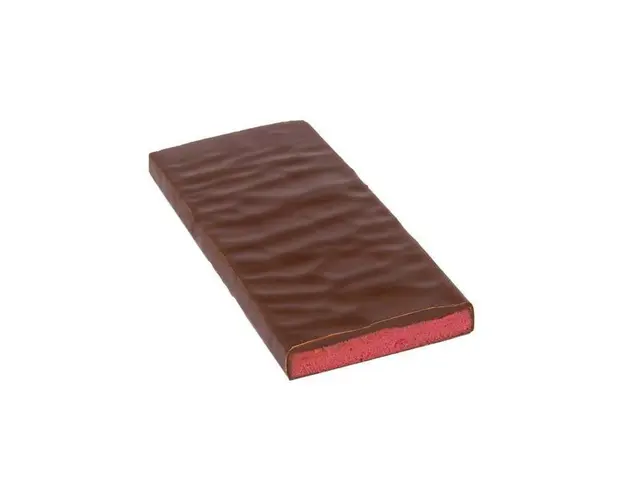 Ciocolata neagra umpluta cu ganache de afine rosii, eco-bio, Schone