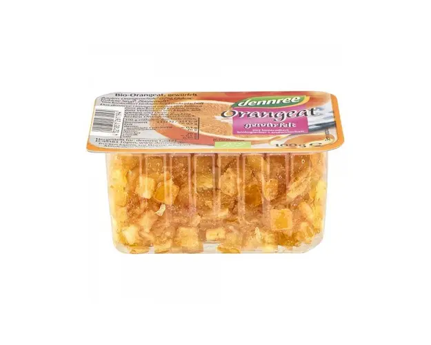 Coaja de portocala confiata, 100g - Dennree