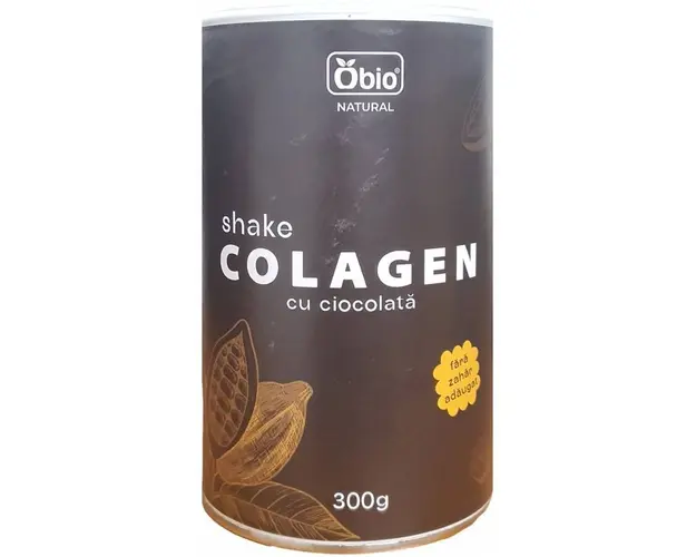 Colagen shake cu ciocolata, fara zahar, 300g, Obio