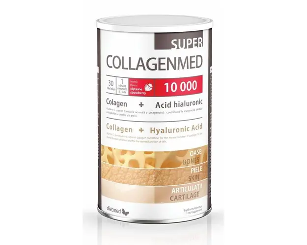 Collagenmed Super - colagen pulbere cu aroma de capsuni, 10000 mg,