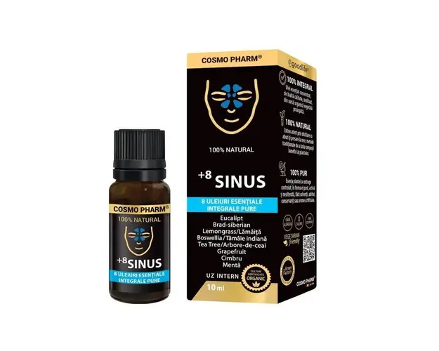 Complex de uleiuri esentiale + 8 SINUS, adjuvant in eliberarea