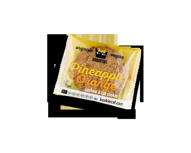 Cookie cu ananas si portocale fara gluten eco-bio 50g - Kookie Cat