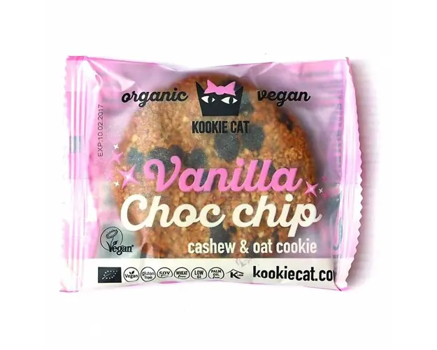 Cookie cu vanilie si ciocolata fara gluten eco-bio 50g - Kookie Cat